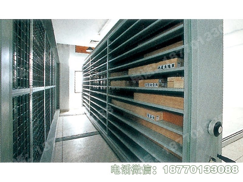 荆州美术馆层板网格式移动密集架